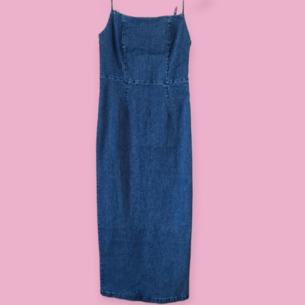 Vero Moda Blue Denim Midi Dress